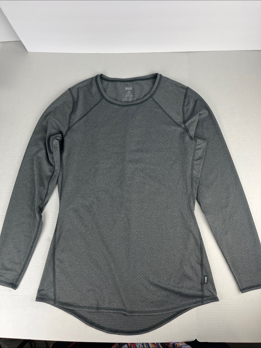 REI Gray Crew Neck Lightweight Base Layer- Medium